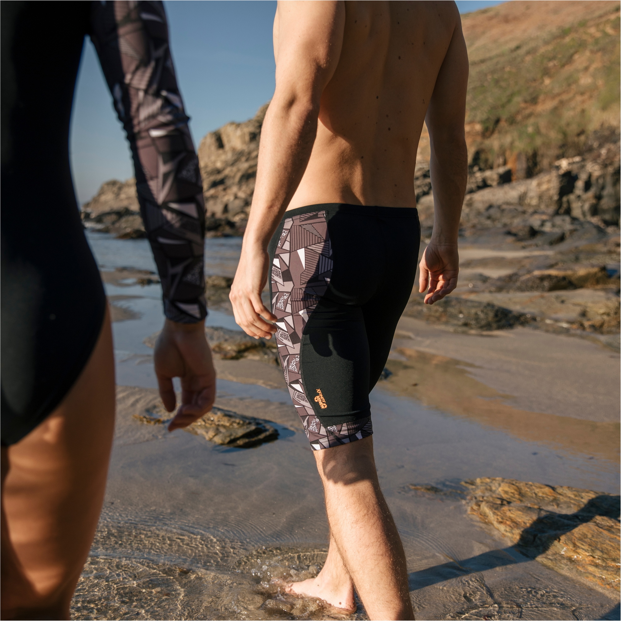 Zone3 Männer OWS Renew Swim Jammers SW23MOWSJ122 - Black / Grau